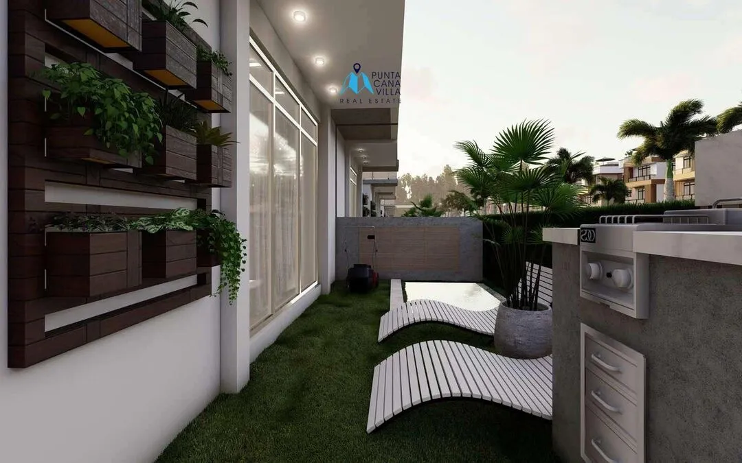 Se vende en Punta Cana, casa adosada de dos habitaciones en Bávaro