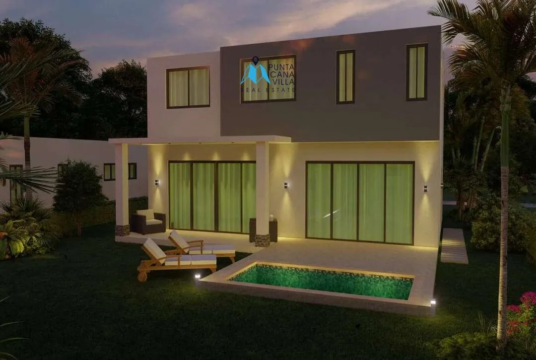 For sale in Punta Cana, three bedroom villa in Vista Cana, Blisstrails ()