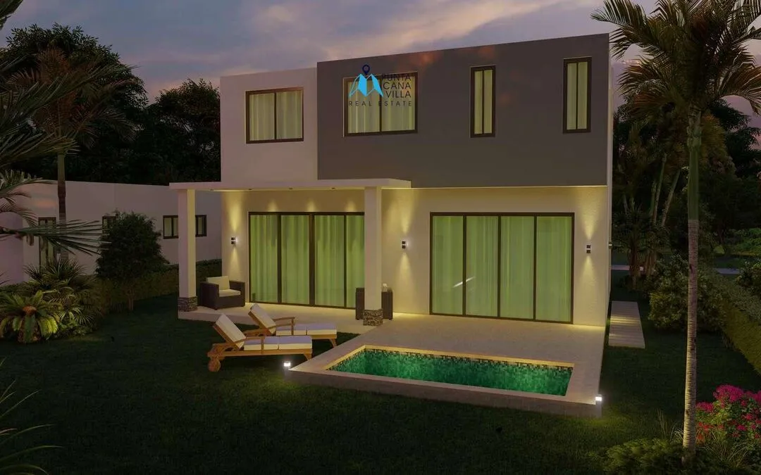 A vendre à Punta Cana, villa de trois chambres à Vista Cana
