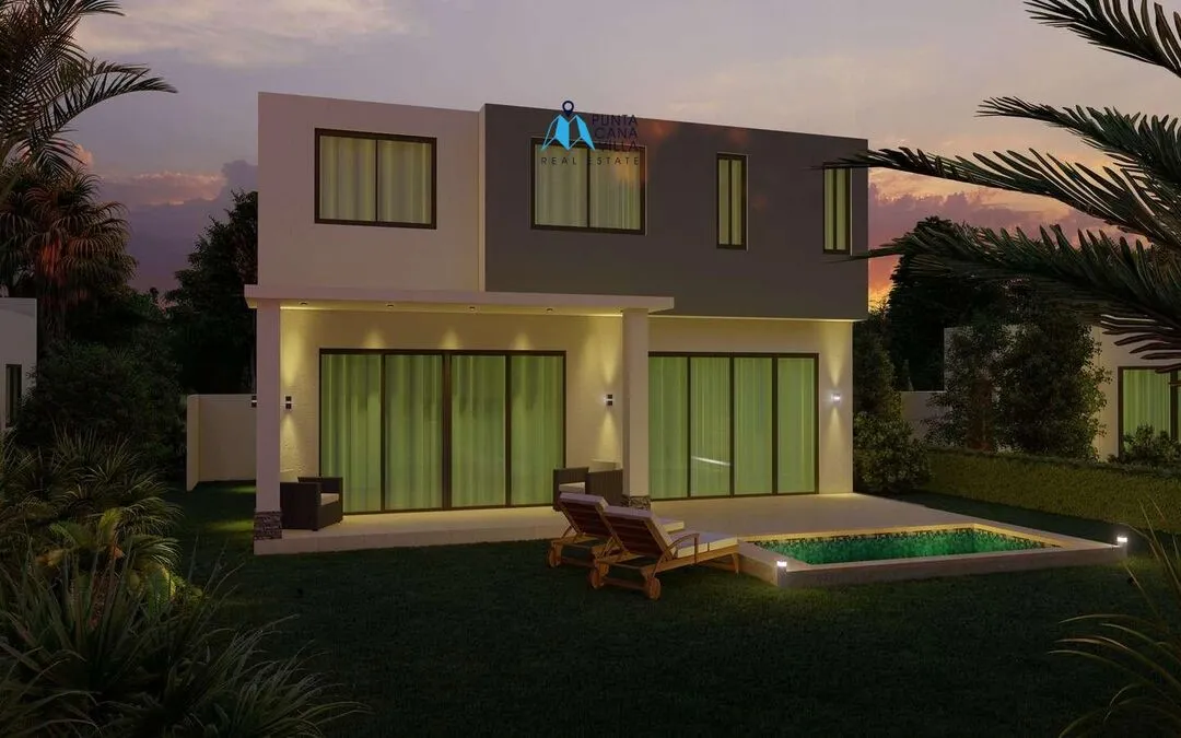 A vendre à Punta Cana, villa de trois chambres à Vista Cana