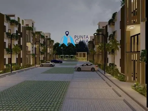 Bavaro condos for sale, one bedroom penthouse in Punta Cana with jacuzzi, Caribbean Gardens ()