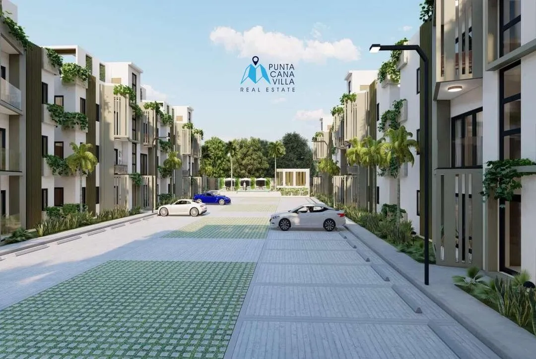 Bavaro condos for sale, one bedroom penthouse in Punta Cana with jacuzzi, Caribbean Gardens ()