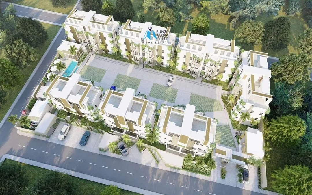 Bavaro condos for sale, one bedroom penthouse in Punta Cana with jacuzzi, Caribbean Gardens ()