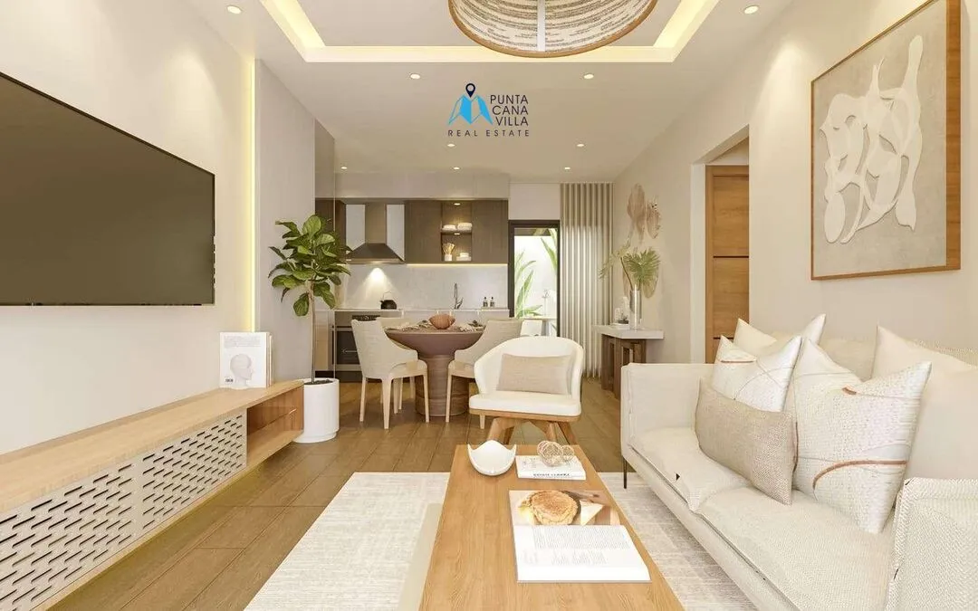 Bavaro condos for sale, one bedroom penthouse in Punta Cana with jacuzzi, Caribbean Gardens ()