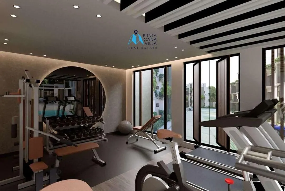 Bavaro condos for sale, one bedroom penthouse in Punta Cana with jacuzzi, Caribbean Gardens ()