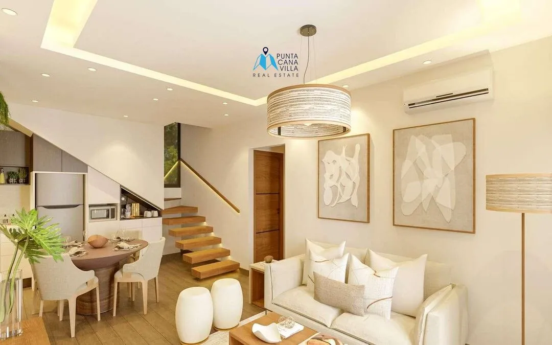 Bavaro condos for sale, one bedroom penthouse in Punta Cana with jacuzzi, Caribbean Gardens ()