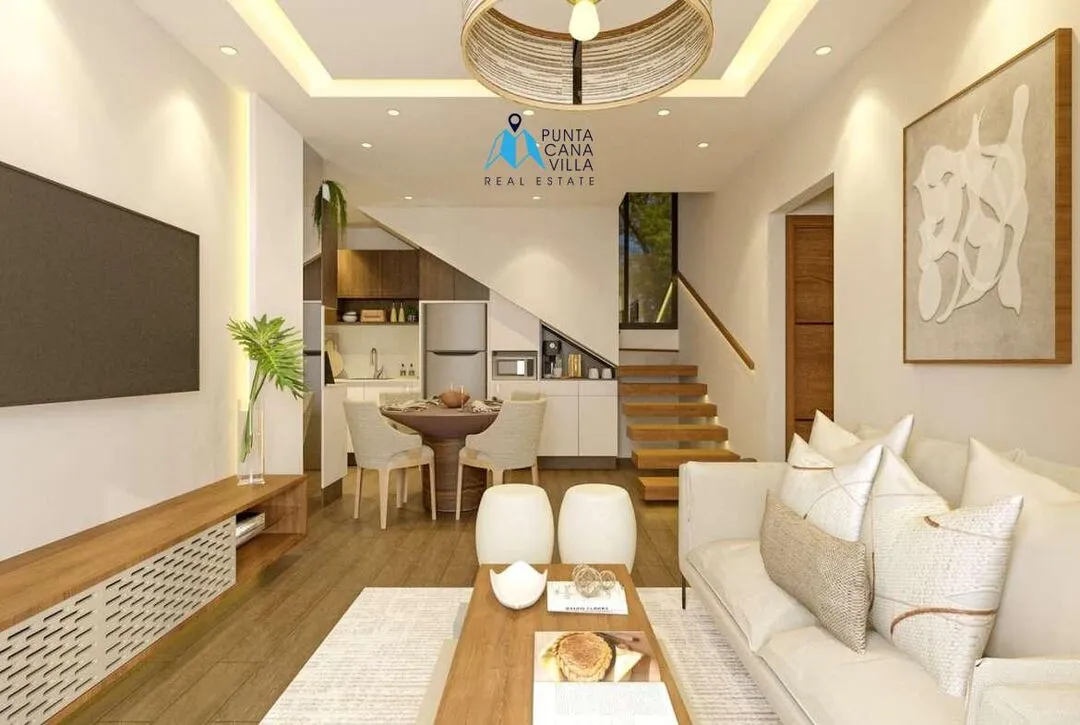 Bavaro condos for sale, one bedroom penthouse in Punta Cana with jacuzzi, Caribbean Gardens ()