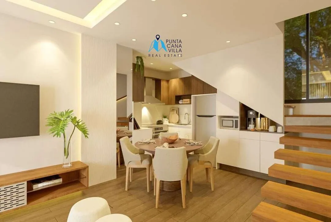 Bavaro condos for sale, one bedroom penthouse in Punta Cana with jacuzzi, Caribbean Gardens ()