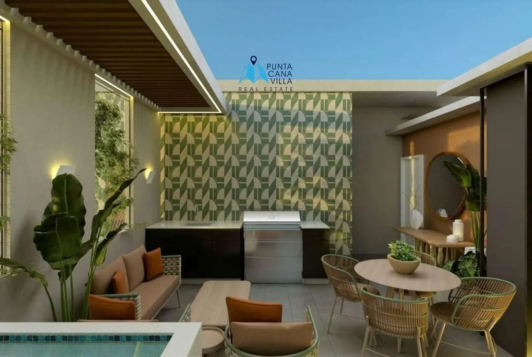 Bavaro condos for sale, two bedroom penthouse in Punta Cana, Caribbean Gardens ()