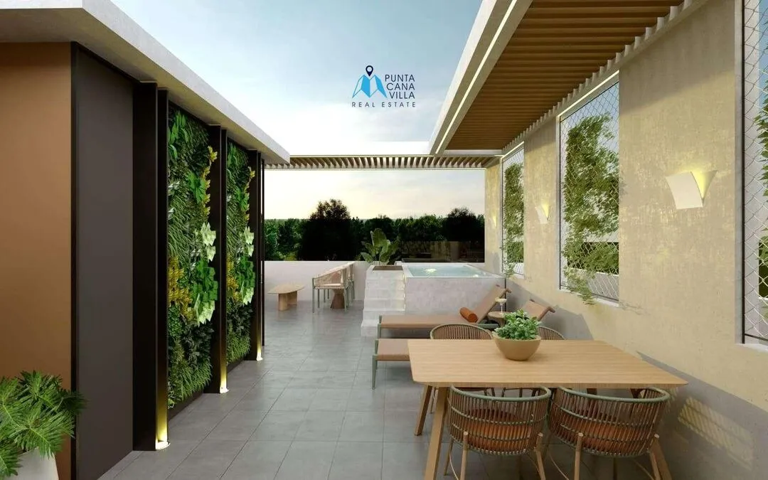 Bavaro condos for sale, two bedroom penthouse in Punta Cana, Caribbean Gardens ()