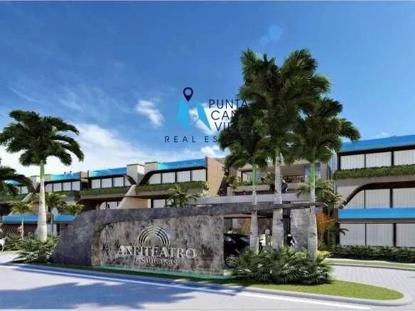 Cap Cana condos for sale in Las Iguanas one bedroom condo with green and shady areas ()