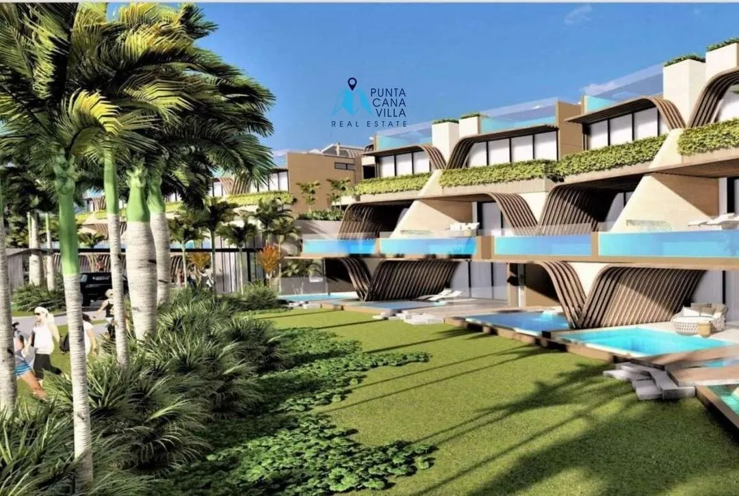 Cap Cana condos for sale in Las Iguanas one bedroom condo with green and shady areas ()