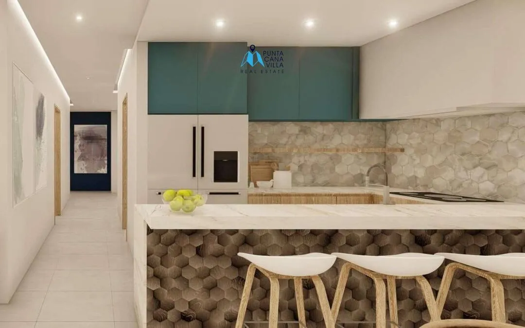 Cap Cana condos à vendre à Las Iguanas, condo de deux chambres à coucher avec piscine privée