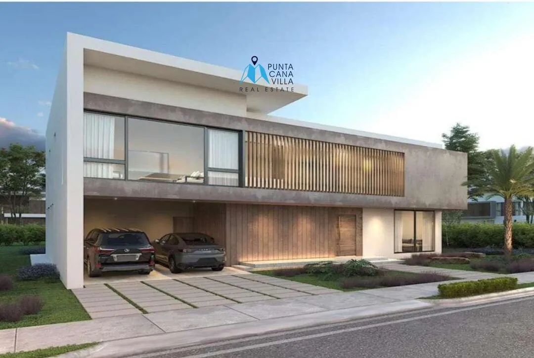 Cap cana condos for sale in Ciudad Las Canas five bedroom villa with covered terrace ()