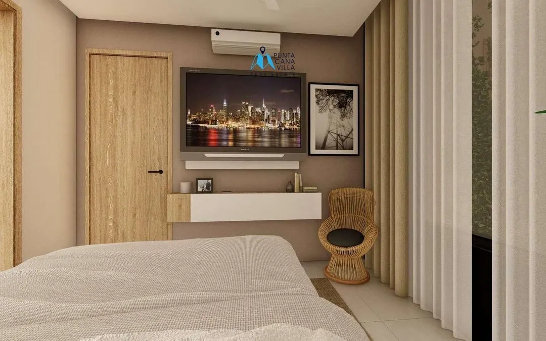 Las Iguanas Cap Cana, à vendre, penthouse d’une chambre à coucher dans une communauté fermée