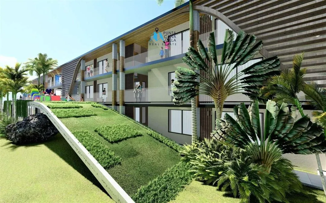 Las Iguanas Cap Cana, à vendre, penthouse d’une chambre à coucher dans une communauté fermée