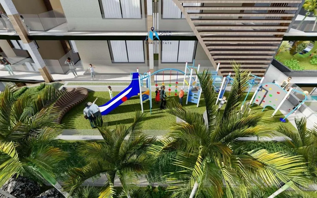 Las Iguanas Cap Cana, à vendre, penthouse d’une chambre à coucher dans une communauté fermée