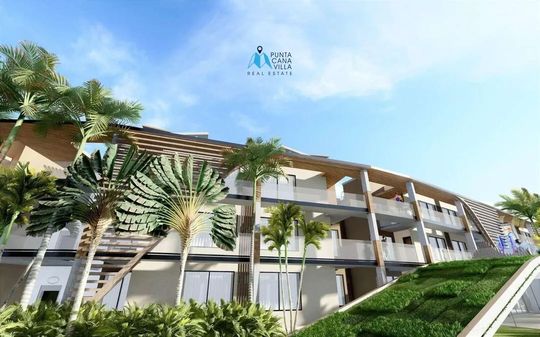 Las Iguanas Cap Cana, à vendre, penthouse d’une chambre à coucher dans une communauté fermée