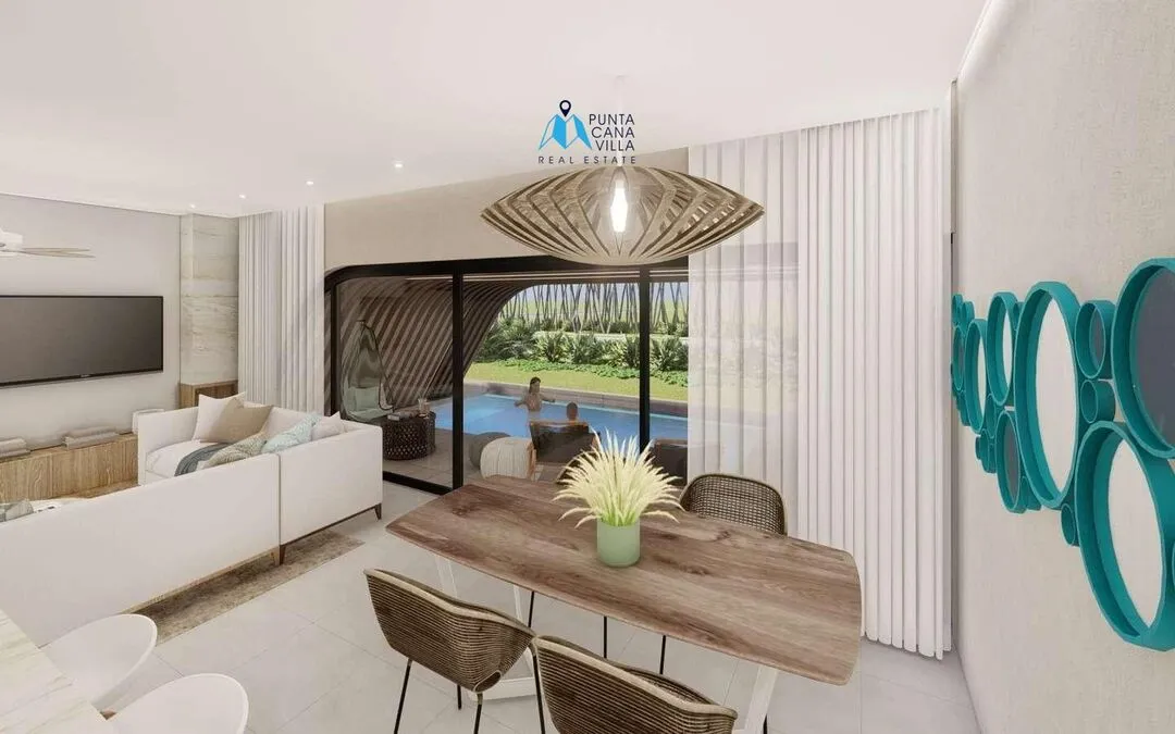 Las Iguanas Cap Cana, à vendre, penthouse d’une chambre à coucher dans une communauté fermée