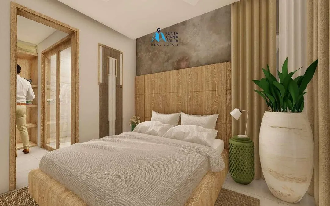 Las Iguanas Cap Cana, à vendre, penthouse d’une chambre à coucher dans une communauté fermée