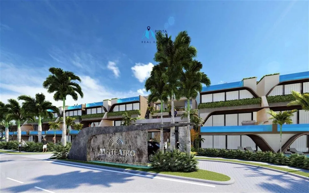 Las Iguanas Cap Cana, à vendre, penthouse d’une chambre à coucher dans une communauté fermée
