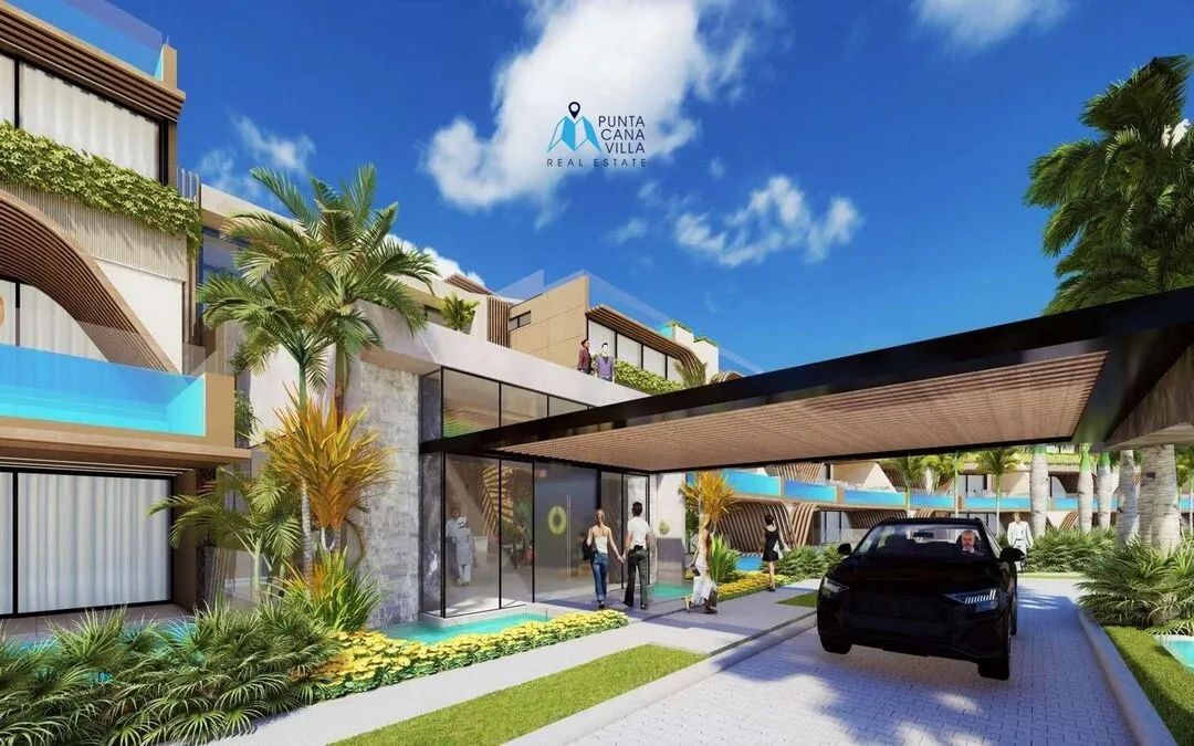 Las Iguanas Cap Cana, à vendre, penthouse d’une chambre à coucher dans une communauté fermée