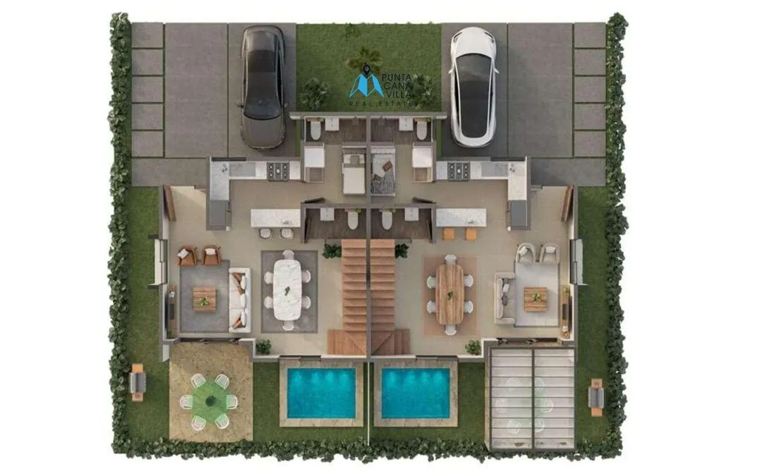 Green Garden II : Duplex de luxe de 3 chambres à Vista Cana. Accès au lac, au golf et au clubhouse