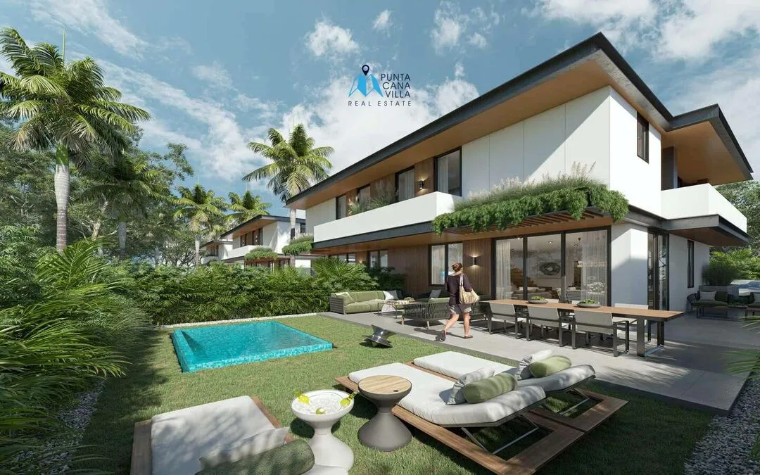 Palmas III en Vista Cana: Lujosa casa dúplex de tres habitaciones en urbanización cerrada Punta Cana