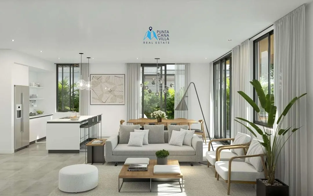 Palmas III en Vista Cana: Lujosa casa dúplex de tres habitaciones en urbanización cerrada Punta Cana
