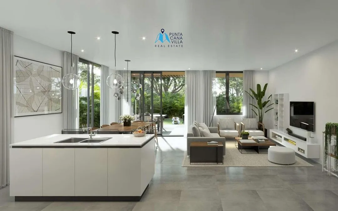 Palmas III en Vista Cana: Lujosa casa dúplex de tres habitaciones en urbanización cerrada Punta Cana