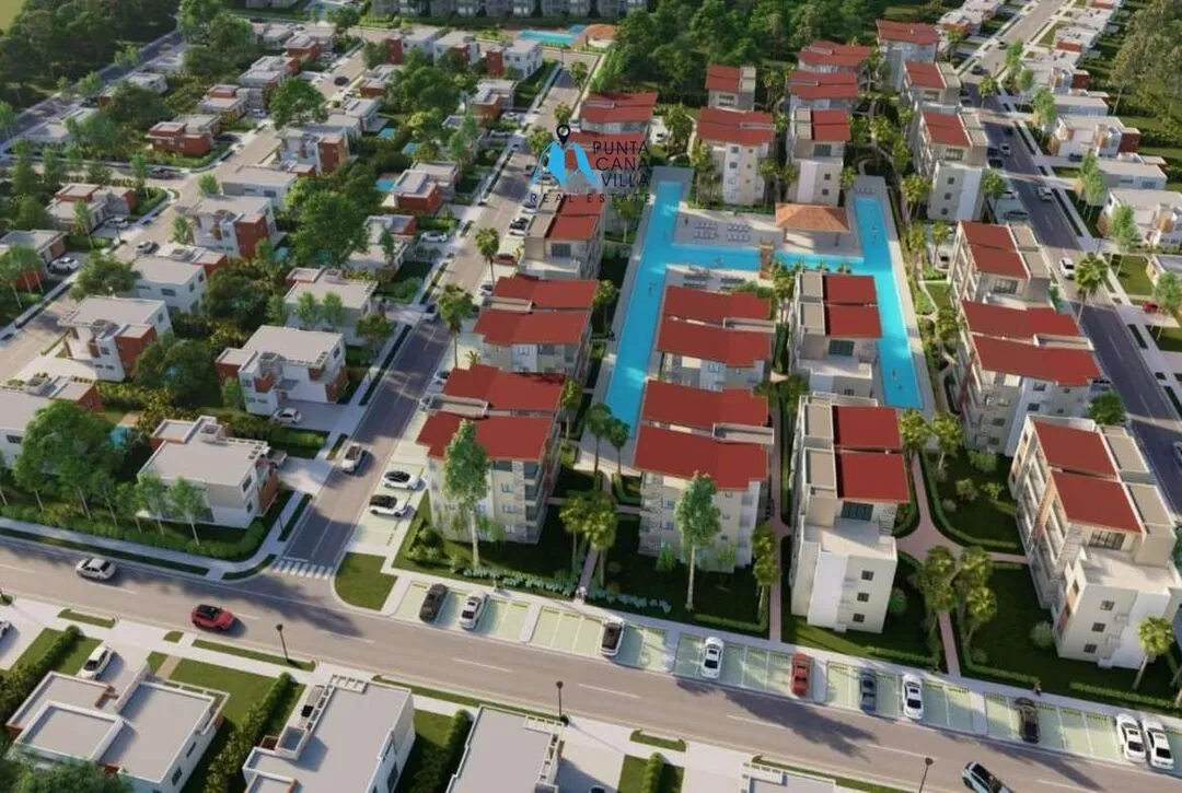 Punta Cana condos for sale, three bedroom condo in Bavaro with common swimming pool, Velero at Punta Cana ()