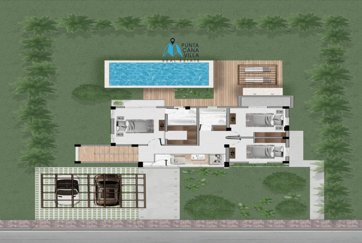 Punta Cana houses for sale, three bedroom villa in Vista Cana, Aurora at Vista Cana ()