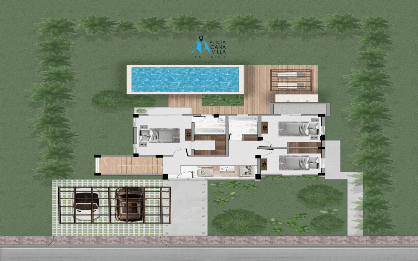 Vista Cana maisons à vendre, villa de trois chambres à Punta Cana