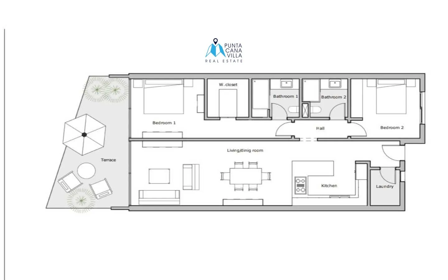 Ciudad Larimar, Punta Cana venta de apartamentos de dos habitaciones