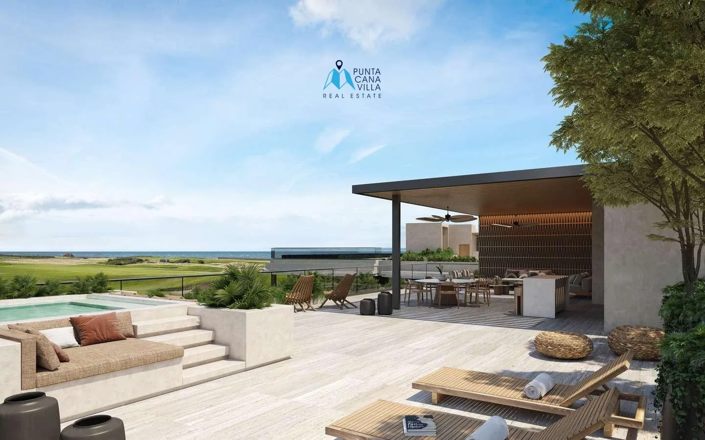 Las Iguanas Golf, Cap Cana, Appartement de trois chambres à vendre avec accès à la plage