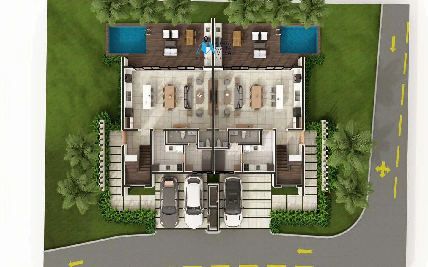 Cap Cana villas à vendre à Las Iguanas Golf Residences, Villa de trois chambres à coucher sur les rives orientales de la RD
