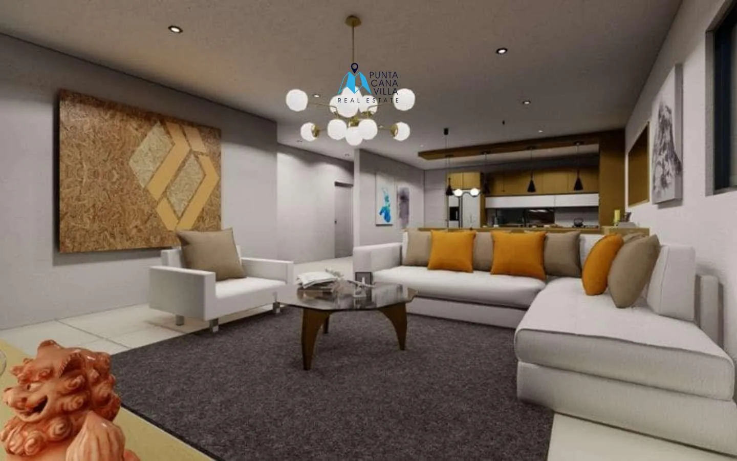 Alta Vista: Villa de tres dormitorios en venta en Punta Cana con zonas verdes