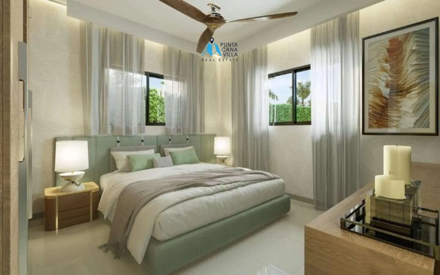 Alta Vista: Villa de tres dormitorios en venta en Punta Cana con zonas verdes