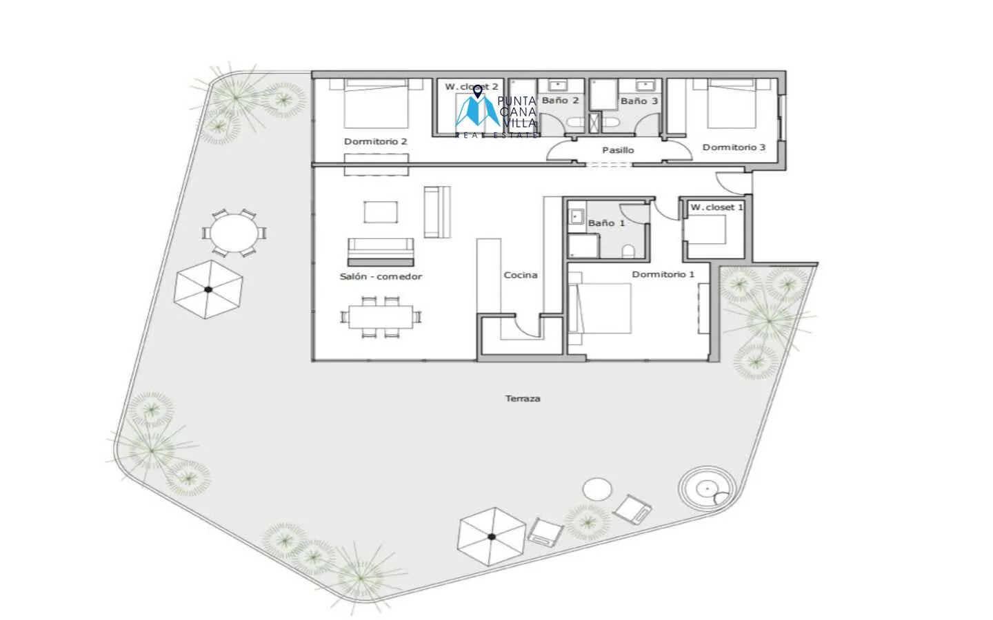 Ciudad Larimar, Punta Cana venta de apartamentos de tres habitaciones