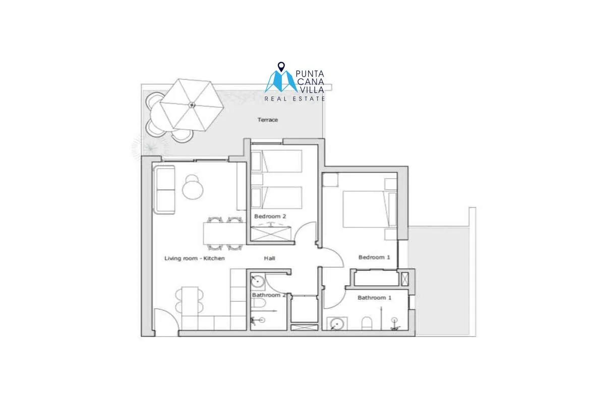 Veron, Punta Cana condos for sale in Ville Larimar, two bedroom ()