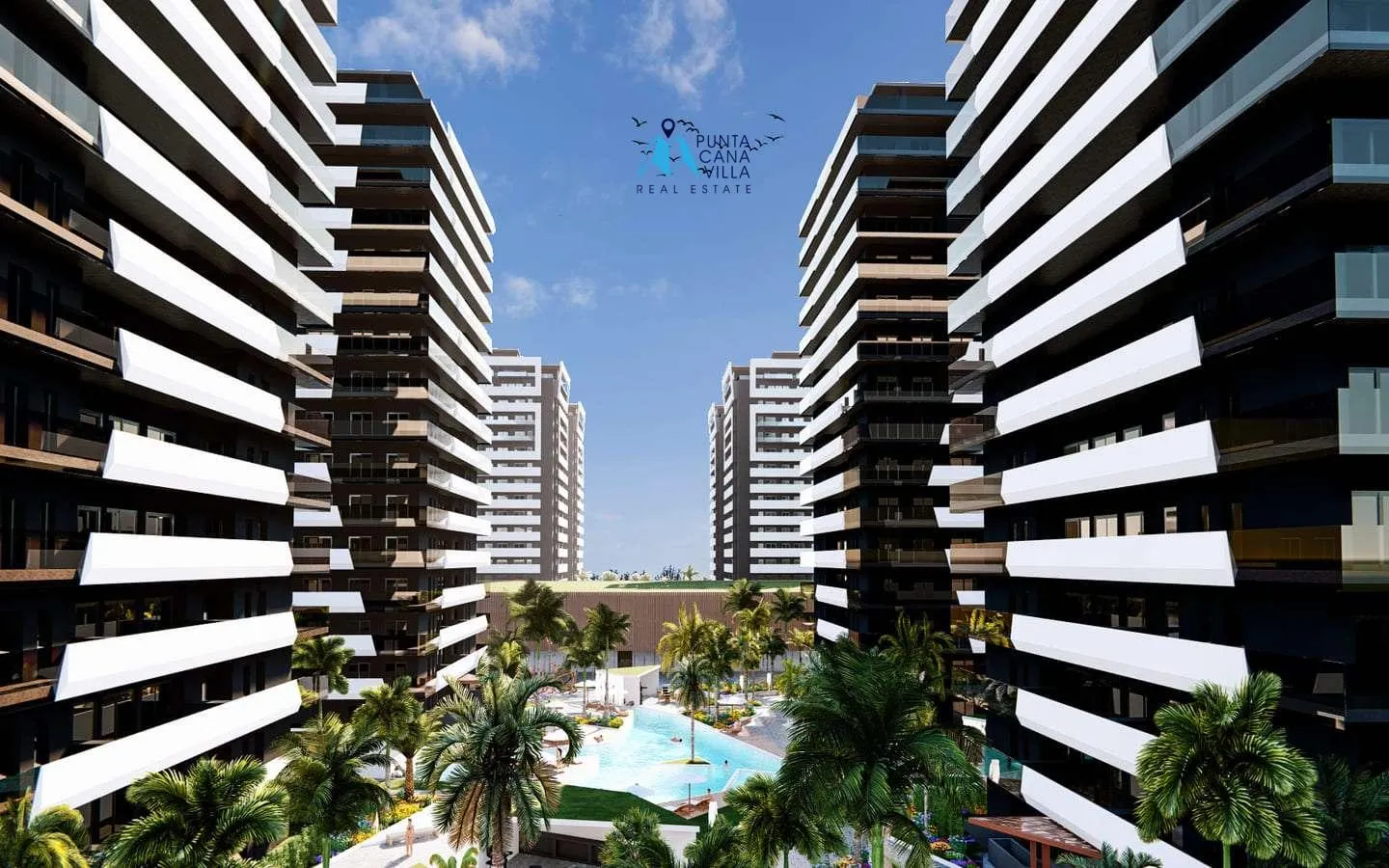 Verón, apartamentos en venta en Punta Cana en Ville Larimar, dos habitaciones ()
