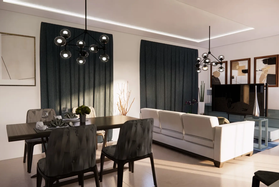 Se Vende Elegante Villa De Dos Habitaciones En Paraiso Del Rey, Punta Cana Con Zonas Verdes
