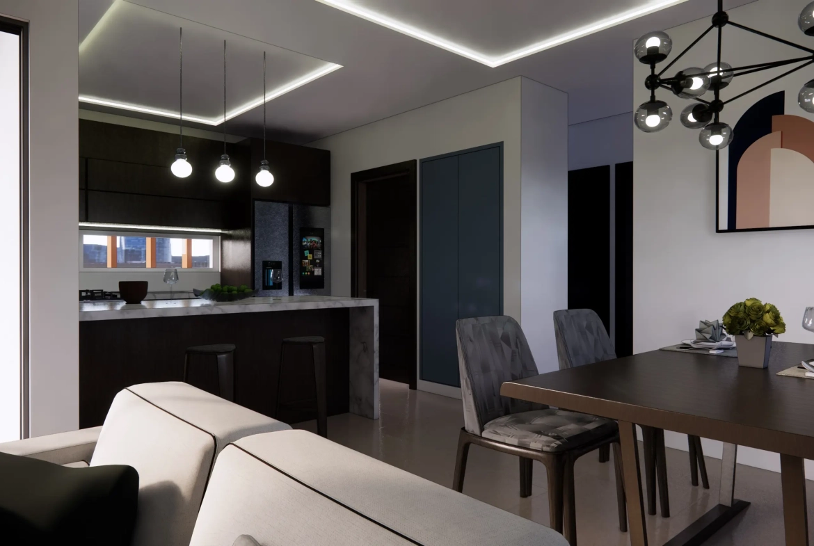Se Vende Elegante Villa De Dos Habitaciones En Paraiso Del Rey, Punta Cana Con Zonas Verdes