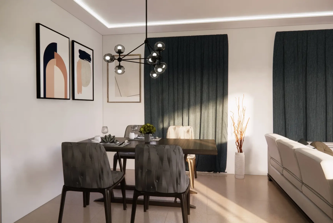 Se Vende Elegante Villa De Dos Habitaciones En Paraiso Del Rey, Punta Cana Con Zonas Verdes