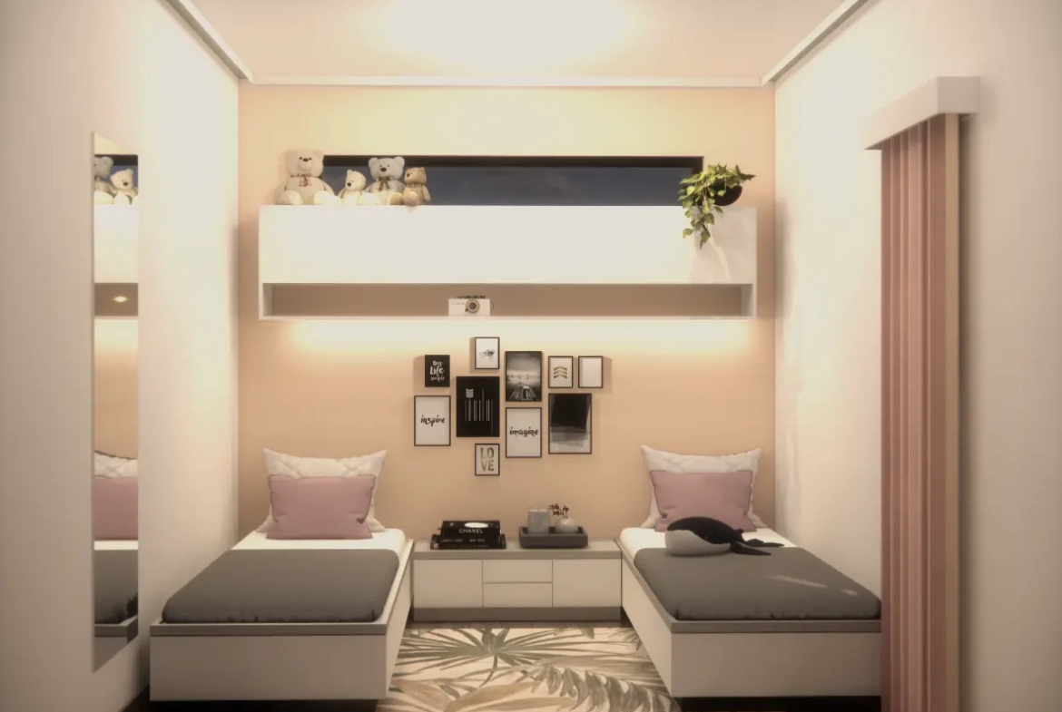 Punta Cana, apartamento de tres habitaciones en venta con vistas al parking
