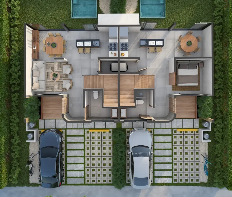 Vista Cana, Parque de Las Canas : Maison de ville de trois chambres à vendre au cœur de Vista Cana