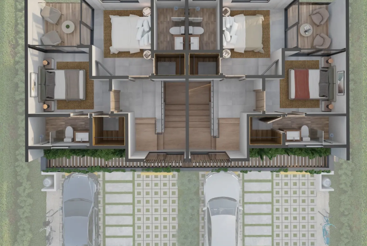 Vista Cana, Parque de Las Canas : Maison de ville de trois chambres à vendre au cœur de Vista Cana