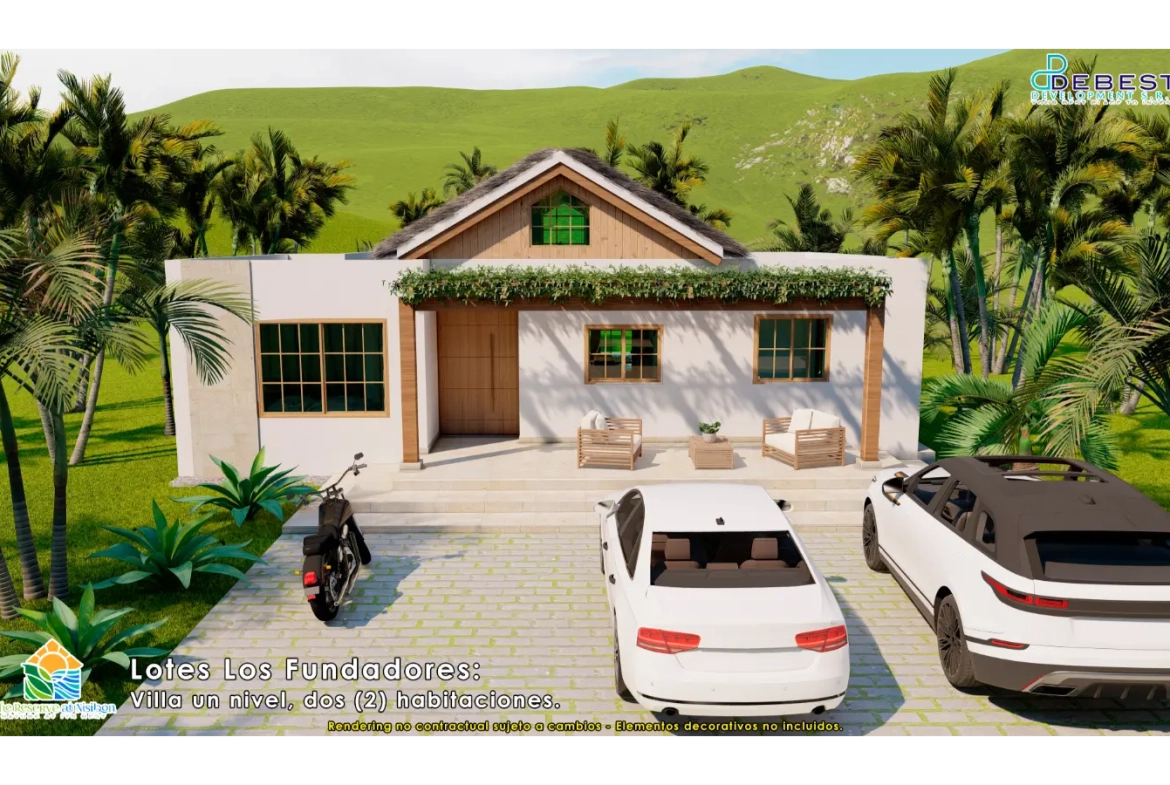 Cana Brava, Villa De Dos Habitaciones En Venta En La Reserva De Nisibon, Punta Cana