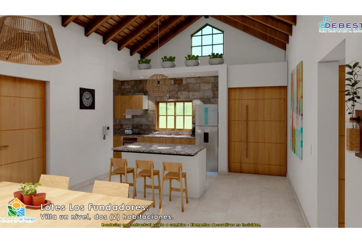 Cana Brava, Villa De Dos Habitaciones En Venta En La Reserva De Nisibon, Punta Cana