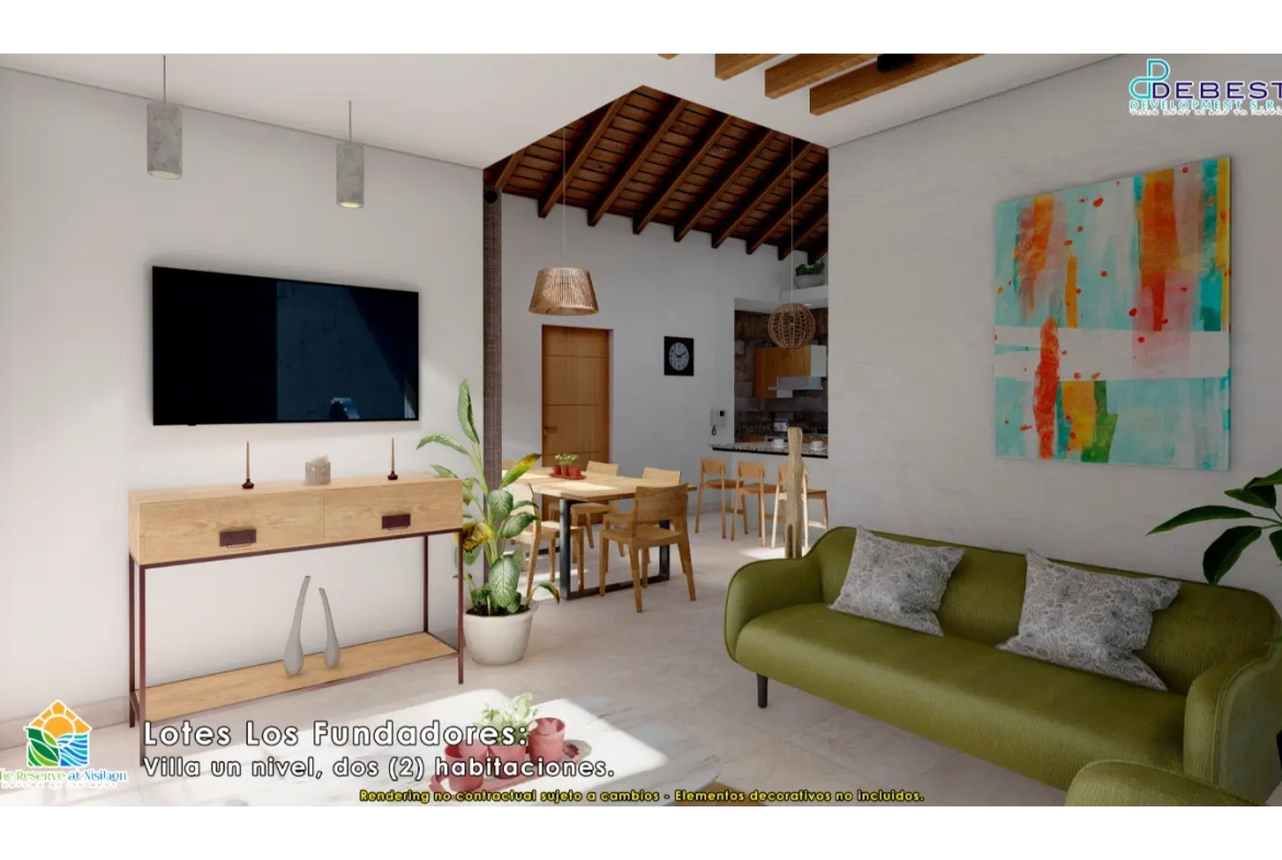 Cana Brava, Villa De Dos Habitaciones En Venta En La Reserva De Nisibon, Punta Cana